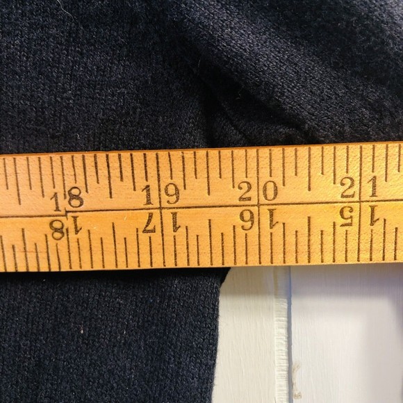 Men’s Gap Cashmere & Cotton Blend V-neck Dark Navy Blue Sweater Sz Large - Picture 8 of 10